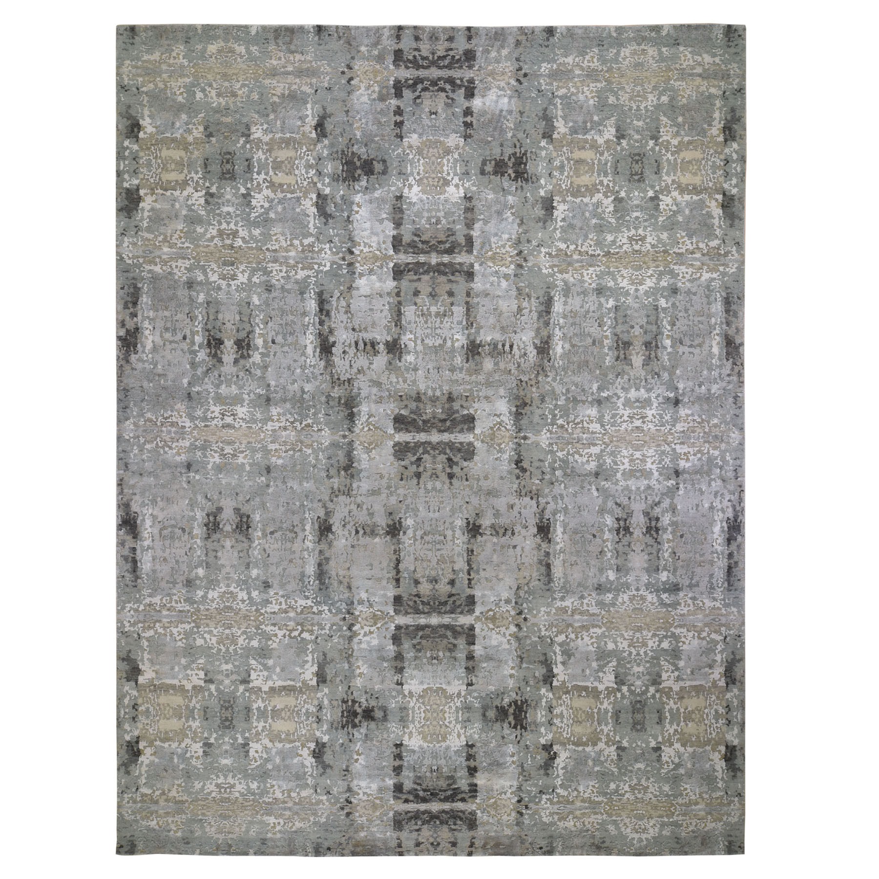 Modern & Contemporary Silk Hand-Knotted Area Rug 11'10